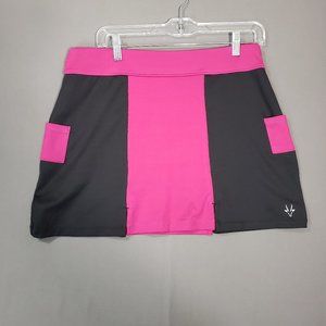 Roaming Dhabi Designs Women's Athletic Tennis Skirt Black/Pink, Size Small